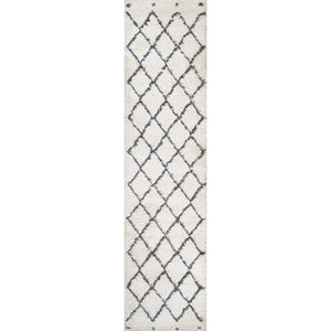 Cami Moroccan Style Diamond Shag Runner Rug