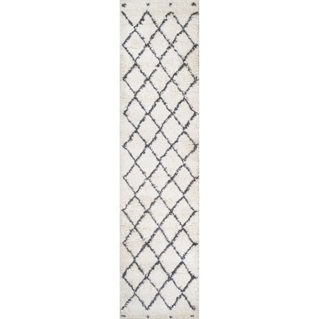 Cami Moroccan Style Diamond Shag Runner Rug