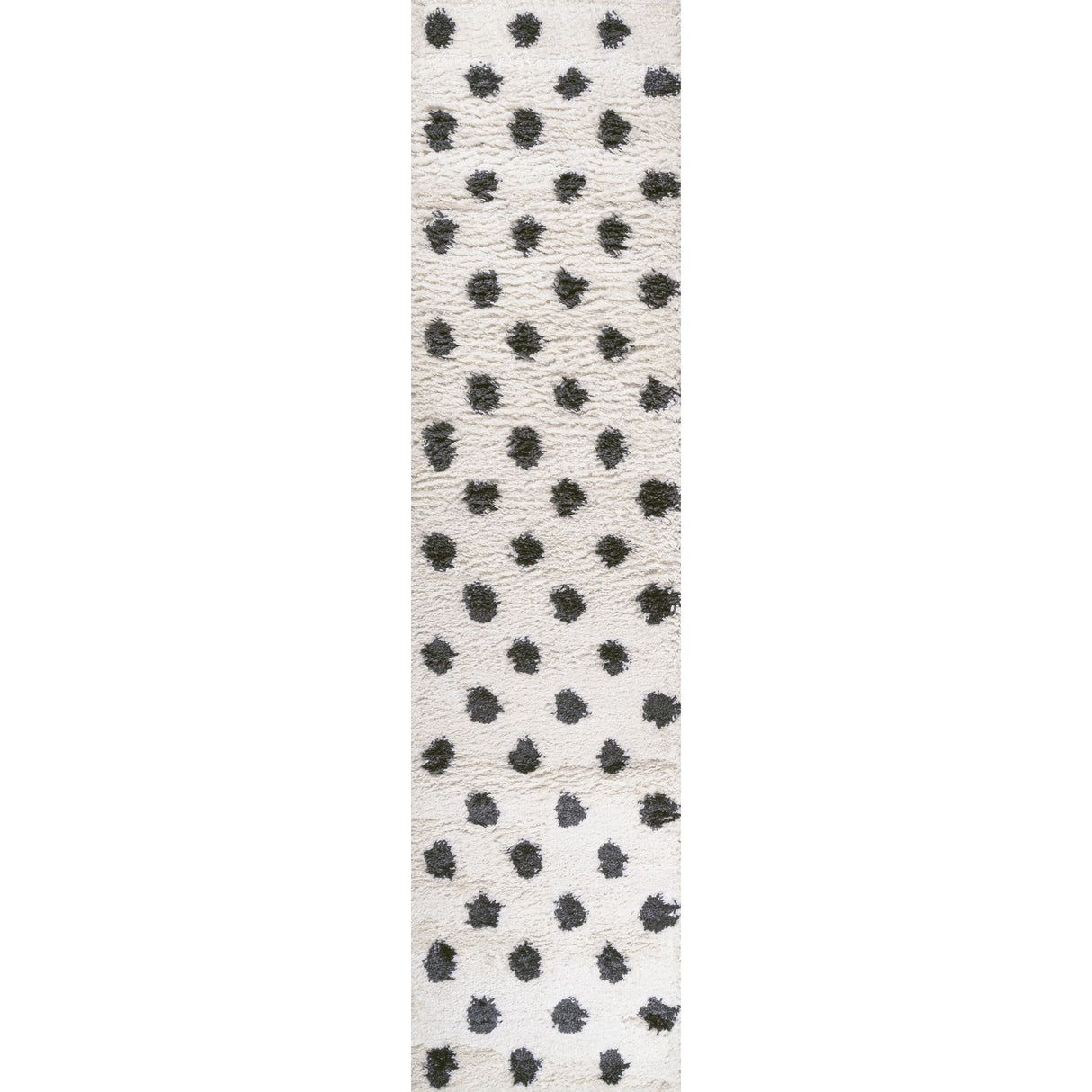 Pere Modern Dot Shag Runner Rug