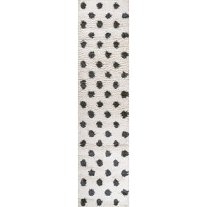 Pere Modern Dot Shag Runner Rug