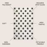 Pere Modern Dot Shag Area Rug