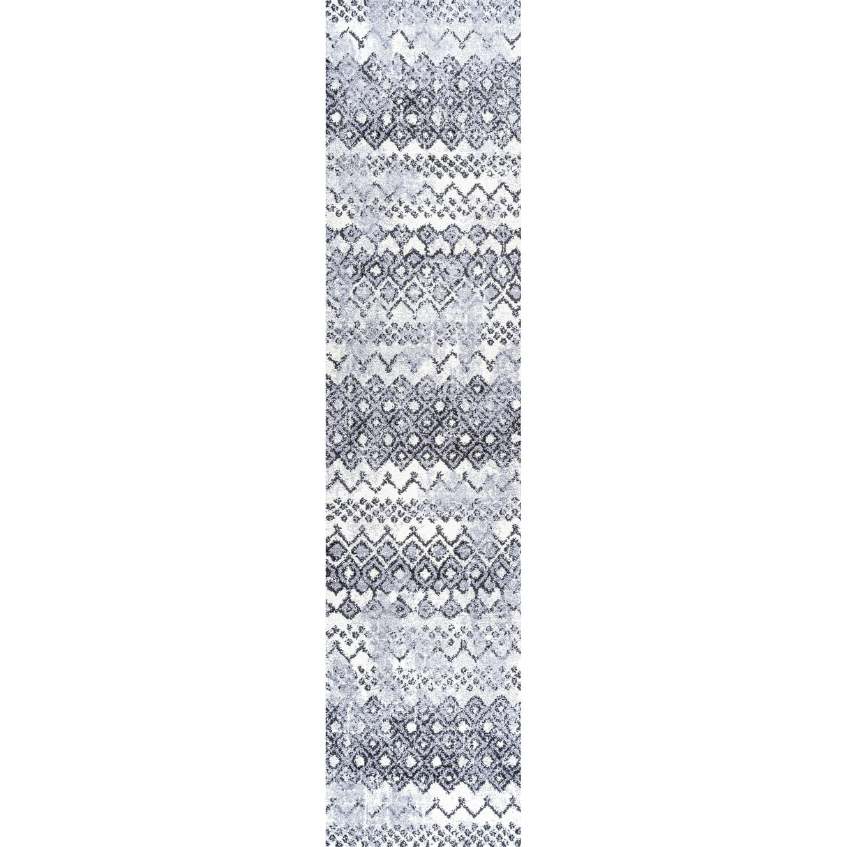 Azmar Moroccan Geometric Distressed Runner Rug