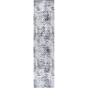 Iften Moroccan Geometric Distressed Runner Rug