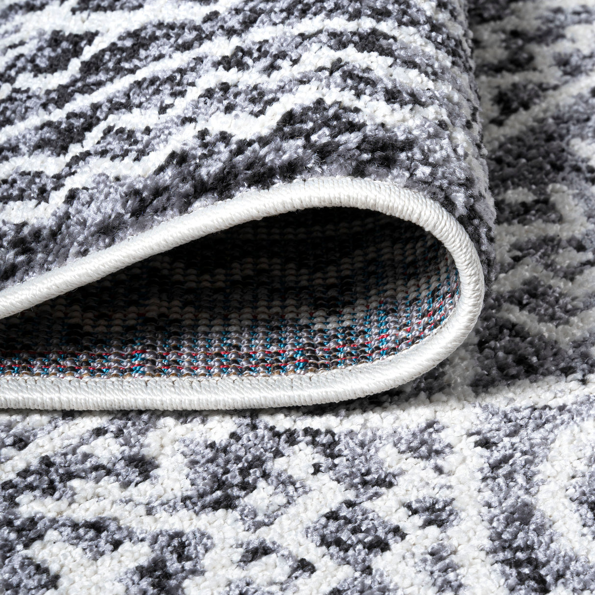 Iften Moroccan Geometric Distressed Runner Rug