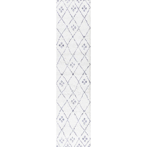 Izil Moroccan Geometric Diamond Runner Rug