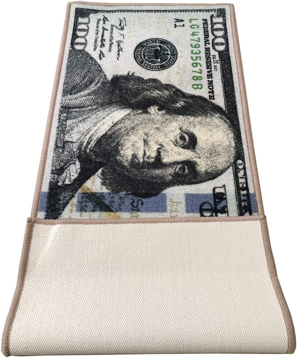 100 Dollar Bill Area Rug Mat 22 x 53