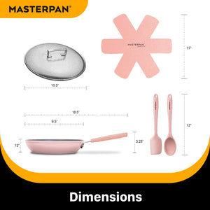 MASTERPAN Ceramic Nonstick Stovetop Oven Frypan & Skillet Set 9.5"