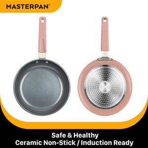 MASTERPAN Ceramic Nonstick Stovetop Oven Frypan & Skillet Set 9.5"