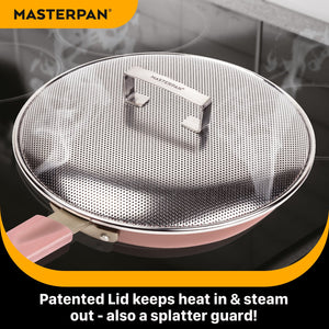MASTERPAN Ceramic Nonstick Stovetop Oven Frypan & Skillet Set 9.5"