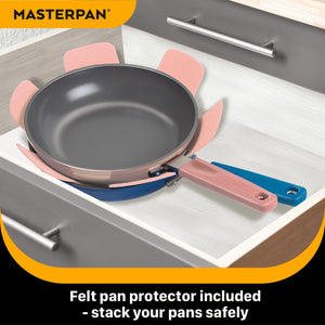 MASTERPAN Ceramic Nonstick Stovetop Oven Frypan & Skillet Set 9.5"