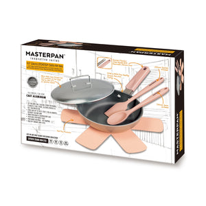 MASTERPAN Ceramic Nonstick Stovetop Oven Frypan & Skillet Set 9.5"