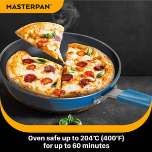 MASTERPAN Ceramic Nonstick Stovetop Oven Frypan & Skillet Set 9.5" (24cm) Azure Color