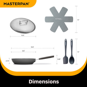MASTERPAN Ceramic Nonstick Stovetop Oven Frypan & Skillet 9.5"