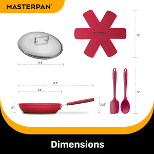 MASTERPAN Ceramic Nonstick Stovetop Oven Frypan & Skillet 9.5"