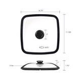 MASTERPAN Tempered Glass Lid, Fits Our 11x11" Pans (28cm)