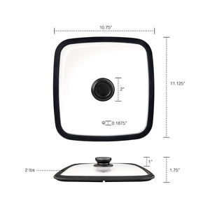 MASTERPAN Tempered Glass Lid Fits 11x11" Pans (28cm)