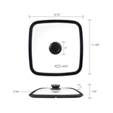 MASTERPAN Tempered Glass Lid, Fits Our 11x11" Pans (28cm)