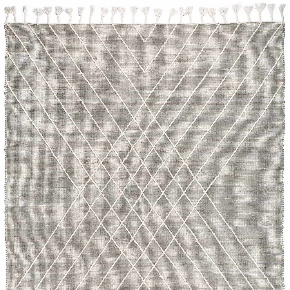 Marbletown Jute&Wool Blend Rug with Tassels - Clearance