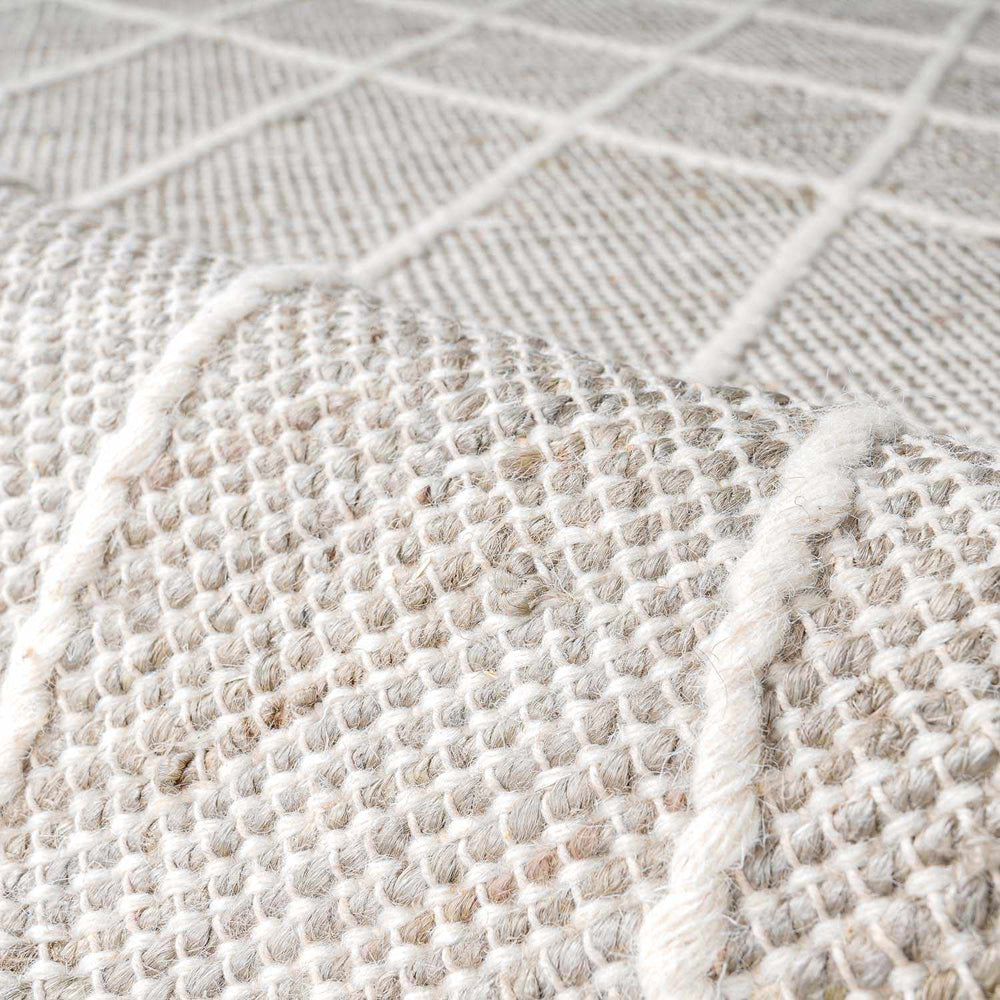 Marbletown Jute&Wool Blend Rug with Tassels - Clearance