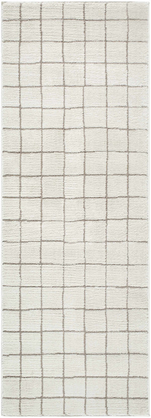 Cascade Checkered Ivory Area Rug