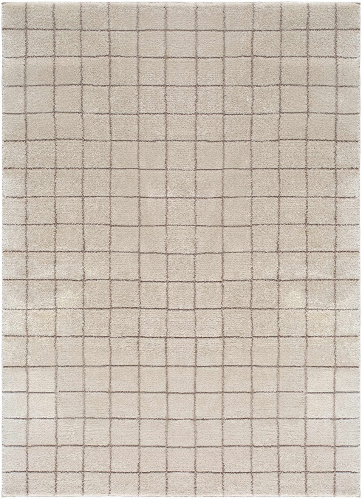 Cascade Checkered Ivory Area Rug