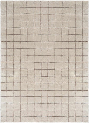 Cascade Checkered Ivory Area Rug