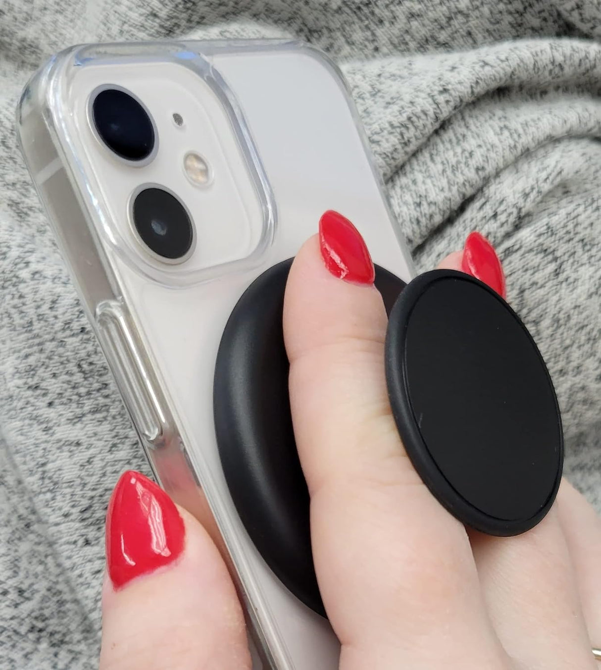 Magnetic Phone Grip - Designed for MagSafe, iPhone 15 Pro Max and iPhone 14/13/12 Cases and Accessories (2-in-1 Holder + Kickstand)