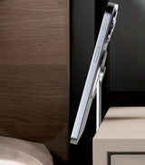 Magnetic Phone Holder, Fold-Away Swivel Stand Compatible with MagSafe for iPhone 12, 13, 14, 15 Pro Max | Bedroom Nightstand, Desk, Kitchen and More (Low Profile Sidemount/Under-Mount)