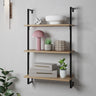 Madera-Classic-Industrial-3-Shelf-Wood-Wall-Mounted-Open-Ladder-Bookcase-with-Metal-Frame-Bookcases-&-Standing-Shelves