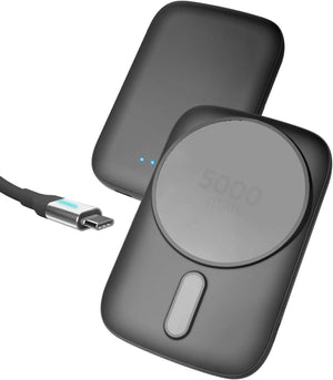 MagSafe Fast Charging Battery Pack for iPhone, Compatible with MagSafe - Ultra Slim Magnetic Power Bank, Portable Fast Charge Wireless Travel Charger (5000mAh)