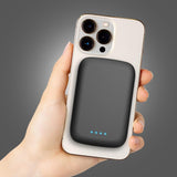 5000mAh Ultra-Slim Magnetic Power Bank for iPhone, Compatible with MagSafe - Fast Charging Wireless Portable Charger, USB C Input Battery Pack (for iPhone 13, 14, 15 Pro Max) Black