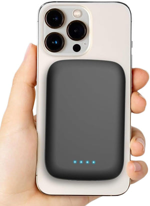 MagSafe Fast Charging Battery Pack for iPhone, Compatible with MagSafe - Ultra Slim Magnetic Power Bank, Portable Fast Charge Wireless Travel Charger (5000mAh)