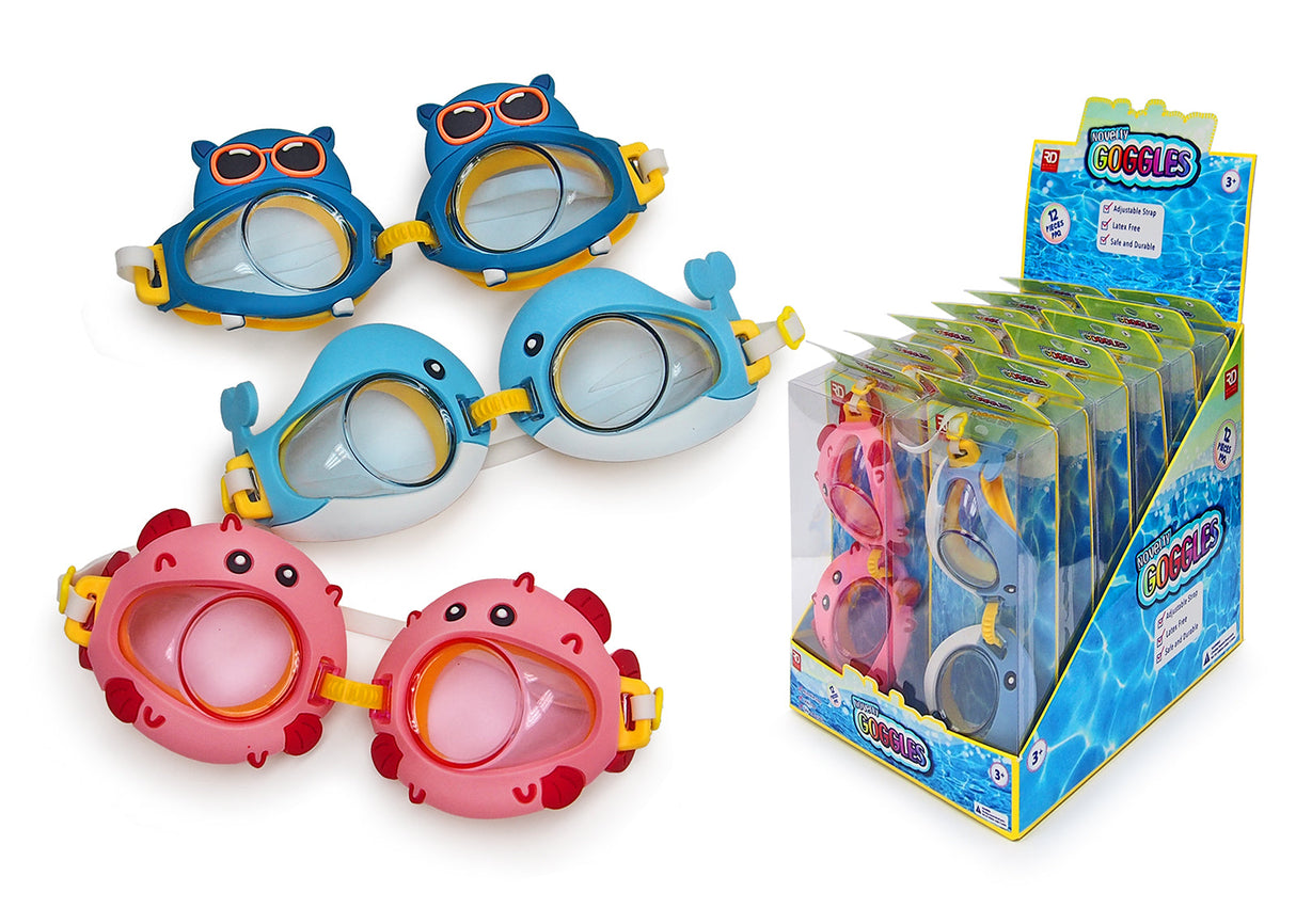 3-Pack-Kids-Novelty-Character-Adjustable-Swim-Goggles,-Ages-3+-