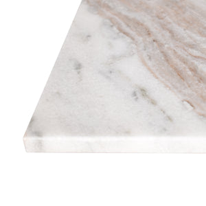 Cecil Contemporary Natural Marble Handmade T-Shaped End Table
