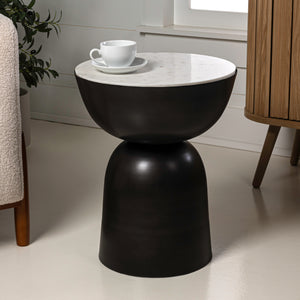 Atarah-Contemporary-Natural-Marble/Metal-Handmade-Hourglass-End-Table-Accent-Tables