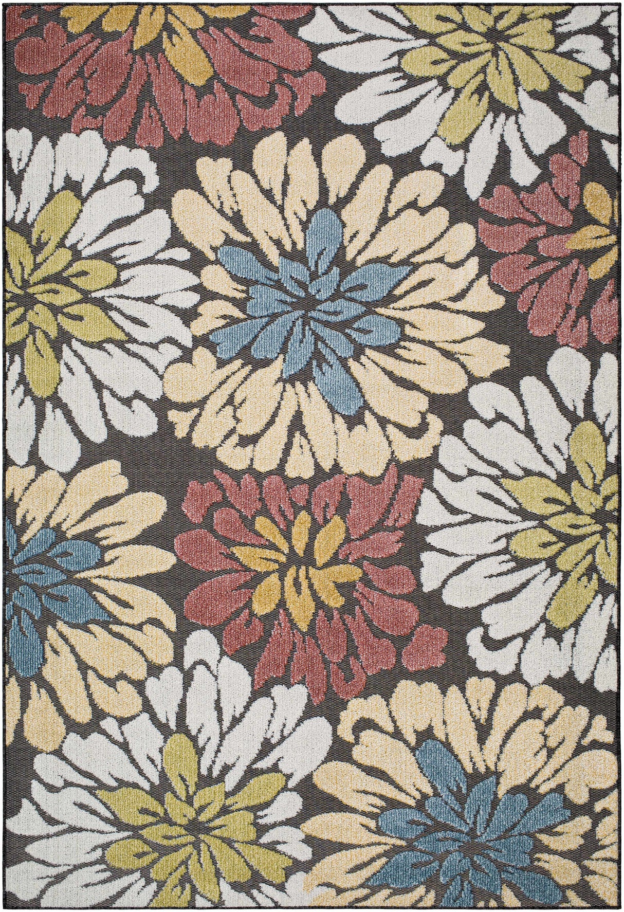 Minga Charcoal Outdoor Area Rug - Clearance