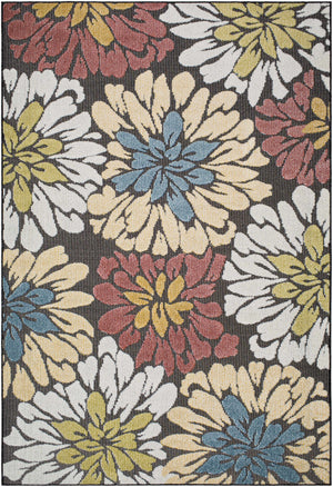 Minga Charcoal Outdoor Area Rug - Clearance