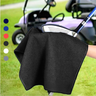 Medium Microfiber Waffle Golf Towel: Black Trimmed Pack of 3