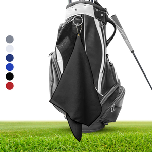 Large Microfiber Waffle Golf Towel: Center Grommet & Hook