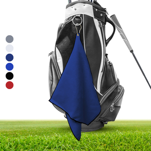 Large Microfiber Waffle Golf Towel: Center Grommet & Hook