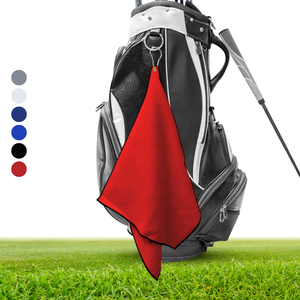 Large Microfiber Waffle Golf Towel: Center Grommet & Hook