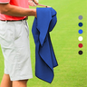 Large Microfiber Waffle Golf Towel: Black Trimmed