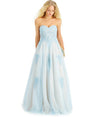 Say Yes To The Prom Junior's Beaded Corset Back Gown Blue Size 13