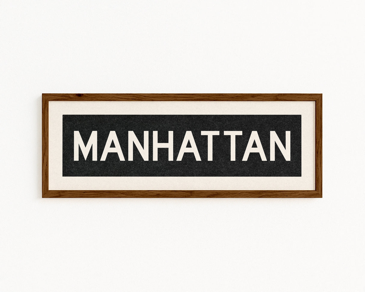 Framed Manhattan Bus Scroll
