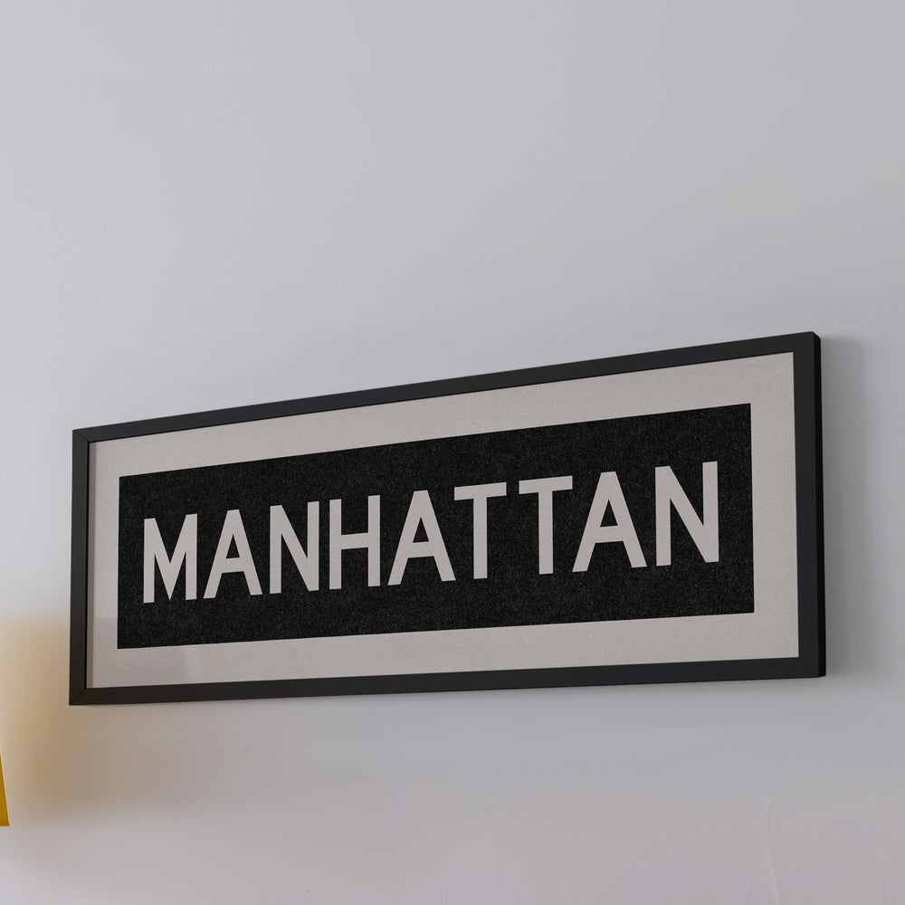 Framed Manhattan Bus Scroll
