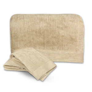 Bamboo Cotton Bath Sheet Set - Viscose from Bamboo + Cotton - 3pc - Sand