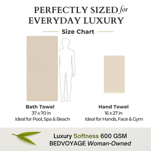 Bamboo Cotton Bath Sheet - Viscose from Bamboo + Cotton - Extra Large - Sand