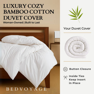 Bamboo Cotton Duvet Cover - Viscose from Bamboo + Cotton - Snow