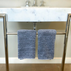 Bamboo Cotton Hand Towels - Viscose from Bamboo + Cotton - 2pk - Charcoal