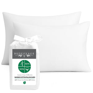 Bamboo Cotton Pillowcases - Viscose from Bamboo + Cotton - Snow